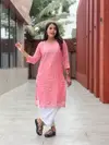 Manu Georgette Chikankari Work Kurti Wholesale Suppliers In Mumbai